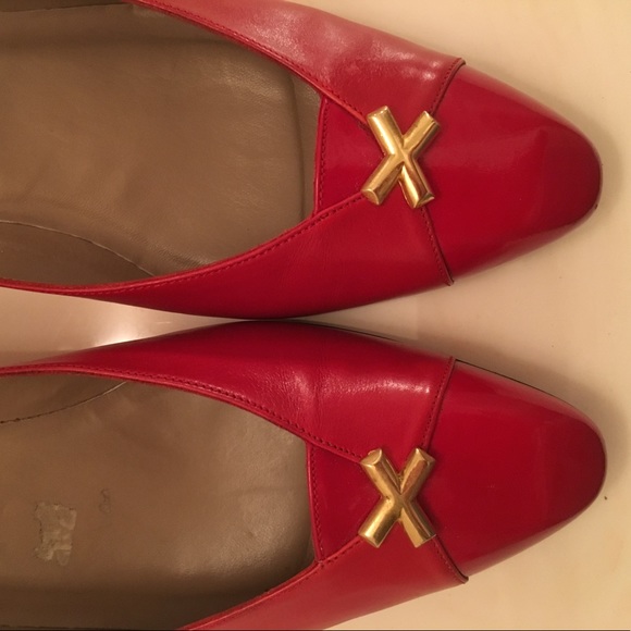 Vintage Shoes Vintage Red Leather Kitten Heels Poshmark
